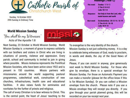 29th Sunday in Ordinary Time