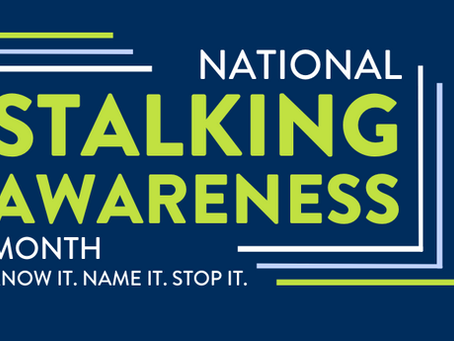 National Stalking Awareness Month 2026 logo