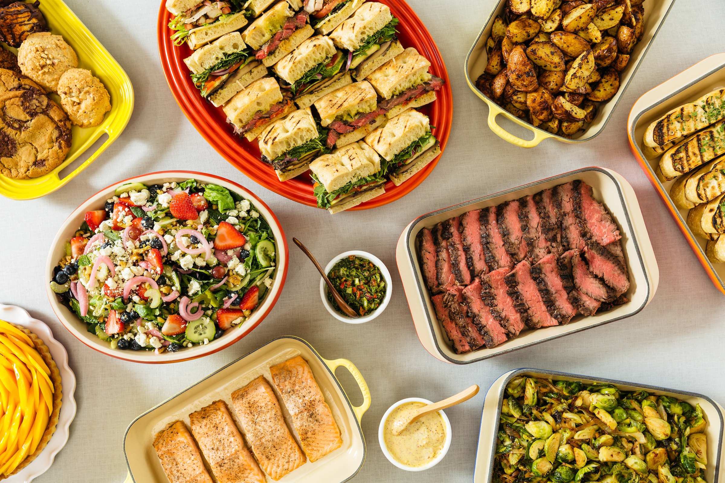 Arranged Food and Objects