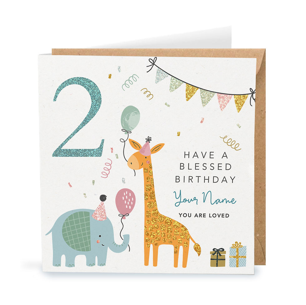 Thumbnail: Personalised Birthday Card Age 1-5