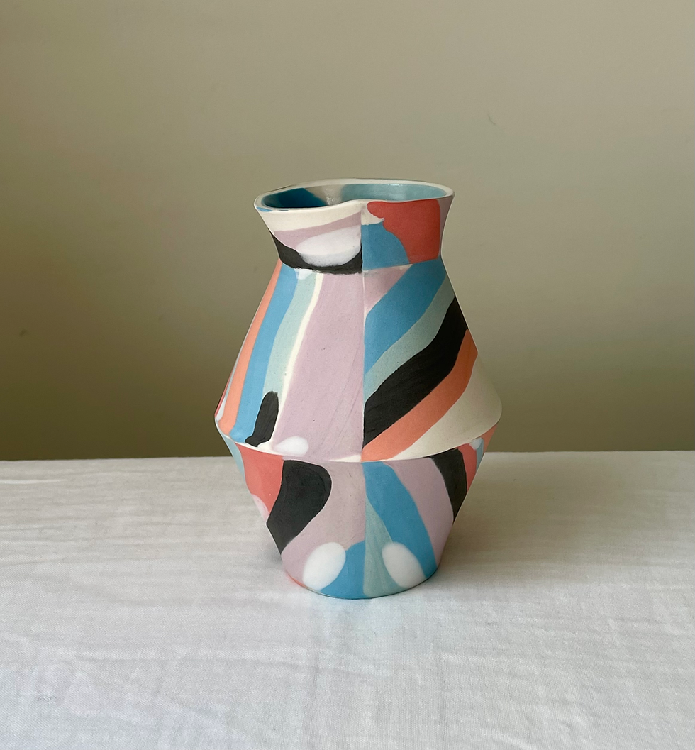 Thumbnail: Marker Color Nerikomi Porcelain Vase