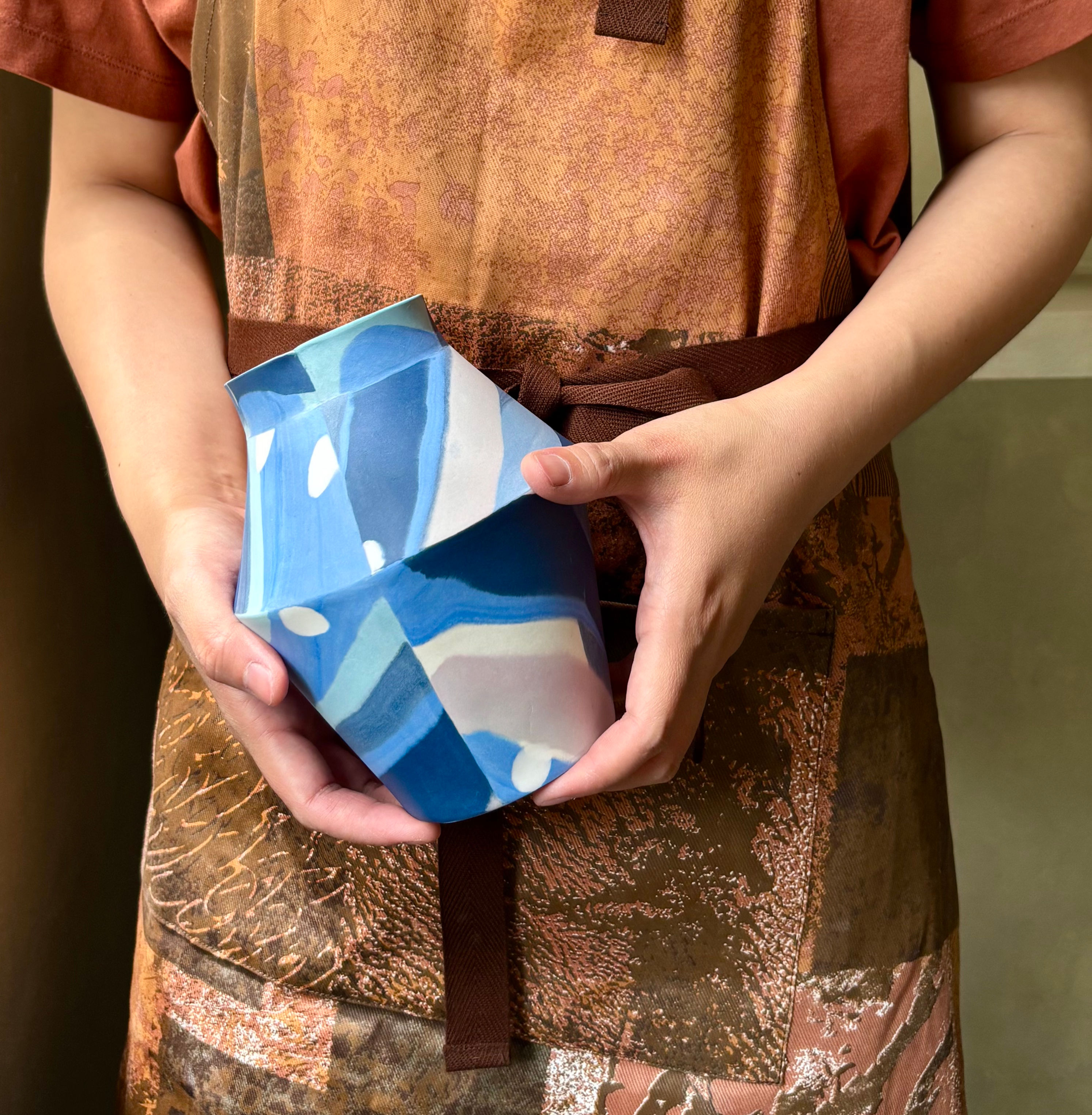 Ocean-Colors Nerikomi Vase