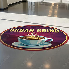 Slip-resistant floor graphics designed for promotions, wayfinding, and brand messaging in high-traffic areas.