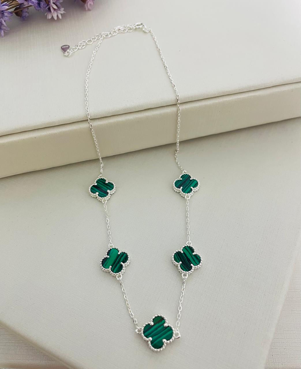 Colar Trevos Malaquita