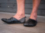 Sustainably made mens black and elephant leather barefoot shoes, offering a natural fit & soft support