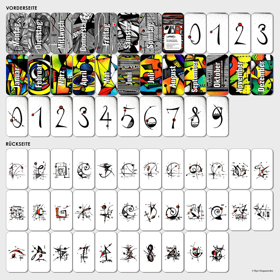 Miniaturbild: Ewiger Kunstkalender, handgemacht