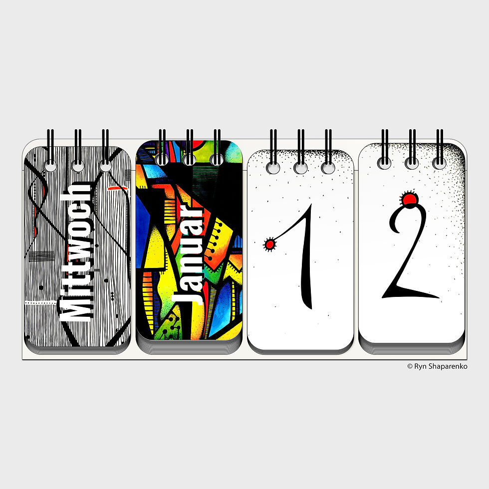 Miniaturbild: Ewiger Kunstkalender, handgemacht