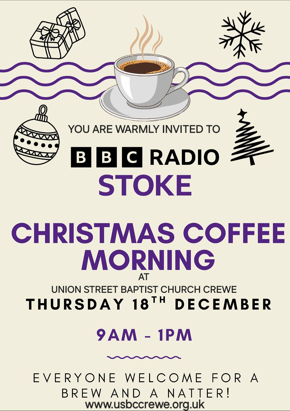 BBC Radio Stoke Coffee Morning 18th December