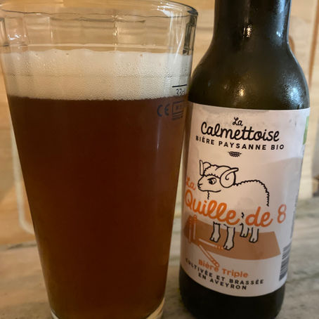 La Quille de 8 La Calmette, une bière artisanale brassée à la ferme en Aveyron.