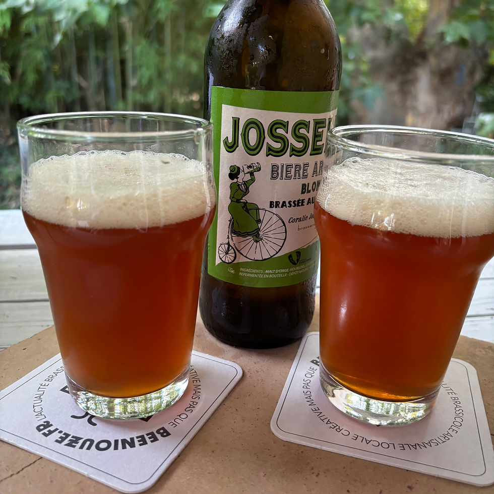 Un bel hommage aux IPA anglaises. Végétale, sèche, dotée d'une amertume bien marquée et d'un joli col de mousse, elle ravira les amateurs de bières bien houblonnées. Sympa le format 50cl qui permet de la partager. Disponible au Magasin des Agriculteurs à Monteux ou en vente directe sur le marché de Sault le mercredi matin. L'occasion de rencontrer la brasseuse Coralie Josse installée à Monieux.