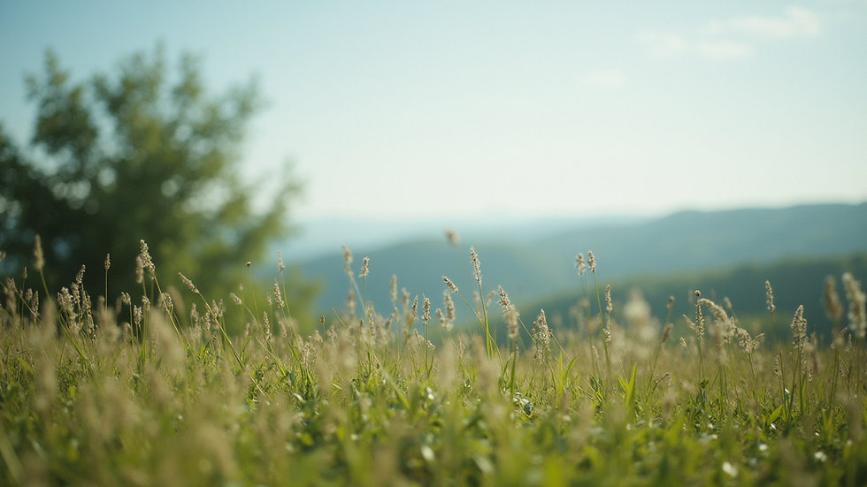 High angle view of a peaceful nature landscape