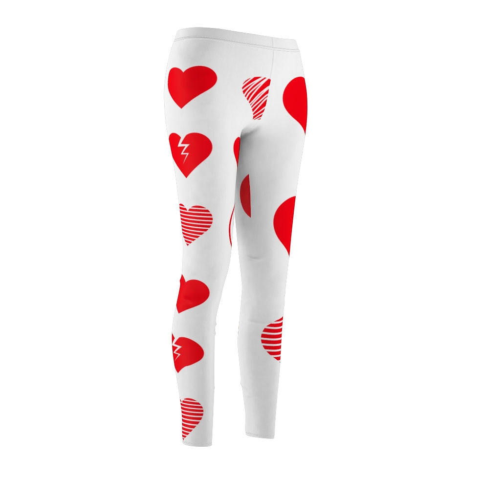 Thumbnail: Heart Women's Cut & Sew Casual Leggings