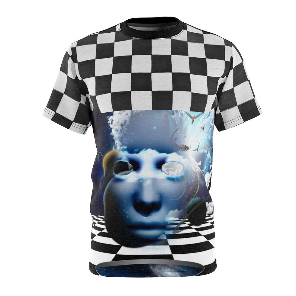 Thumbnail: Men's Chessboard Illuminary Face AOP Cut & Sew Tee