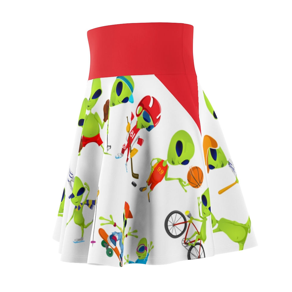 Thumbnail: Trillalicious High-Rise Martian Women's Skater Skirt