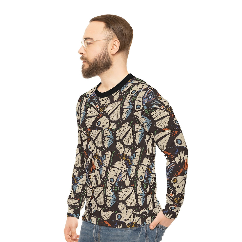 Thumbnail: Butterfly Wing Graphic Lightweight Sweatshirt