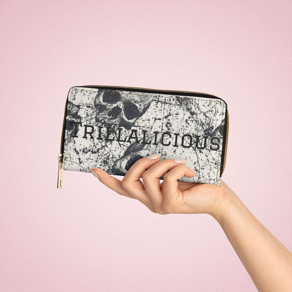 Skull Zipper Wallet