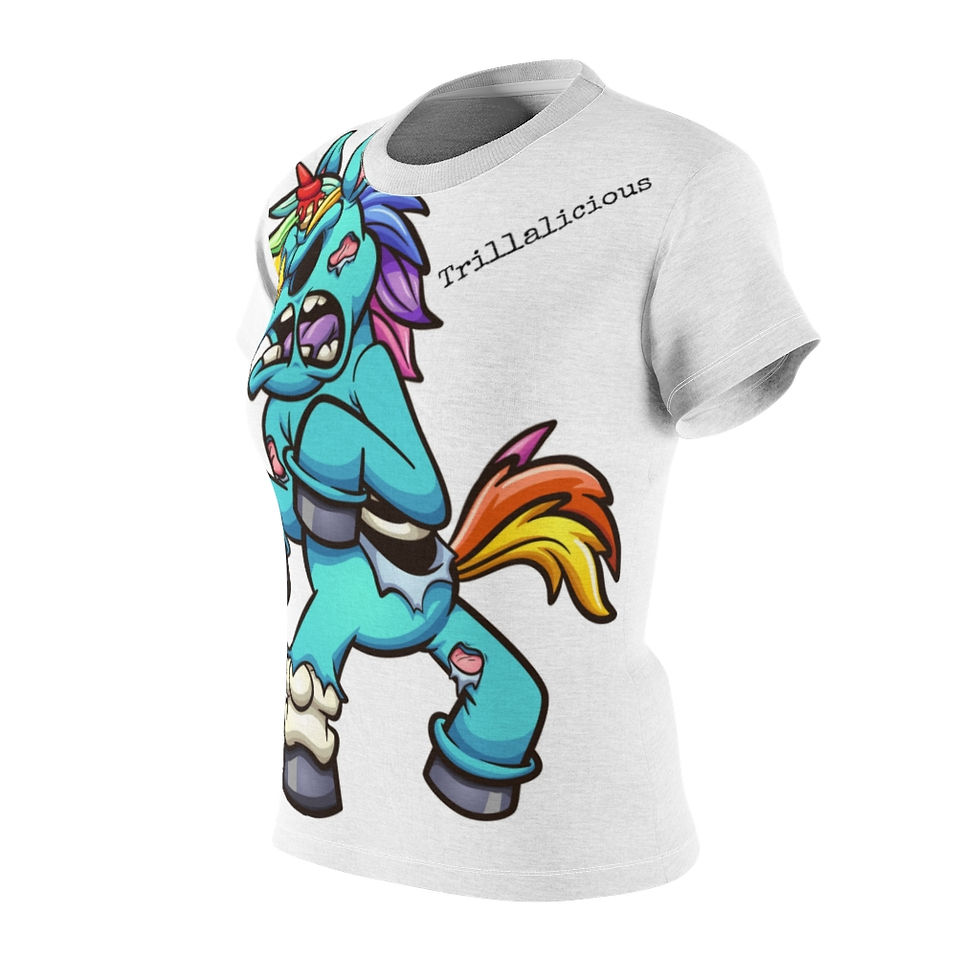 Thumbnail: Trillalicious Fiesty Unicorn Women's AOP Cut & Sew Tee