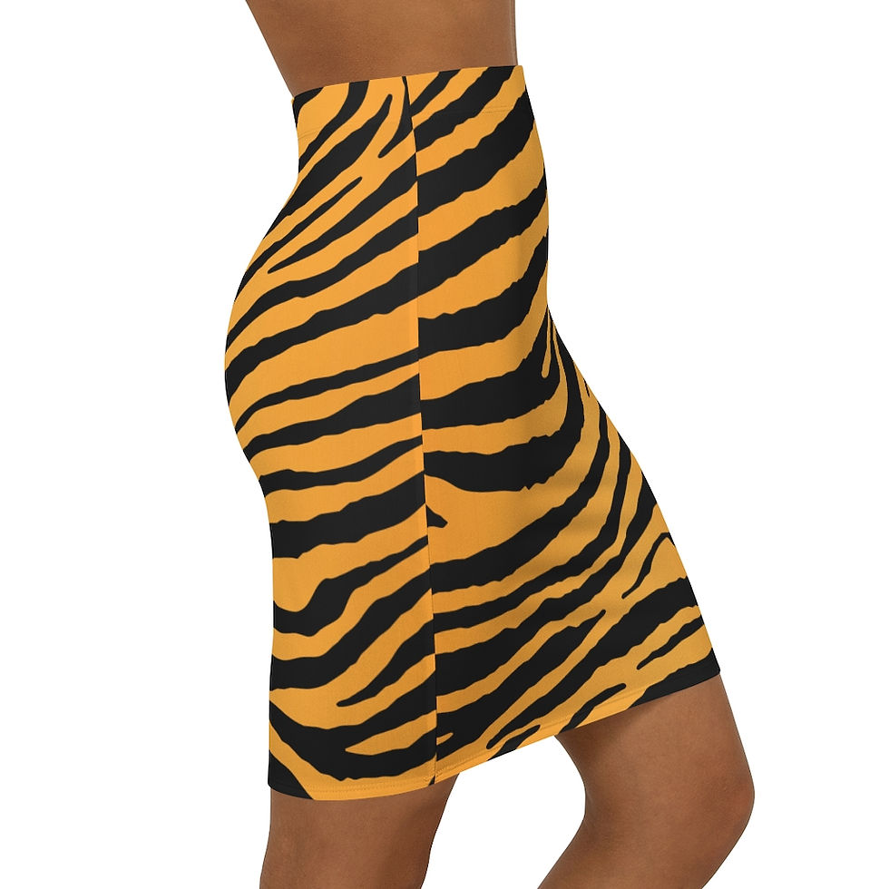 Thumbnail: Tiger Stripe Women's Mini Skirt