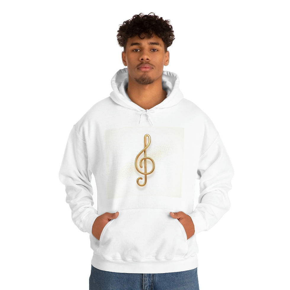 Thumbnail: Music Note Unisex Heavy Blend™ Graphic Hooded Sweatshirt
