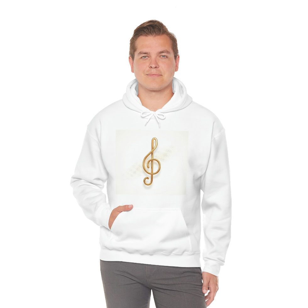 Thumbnail: Music Note Unisex Heavy Blend™ Graphic Hooded Sweatshirt