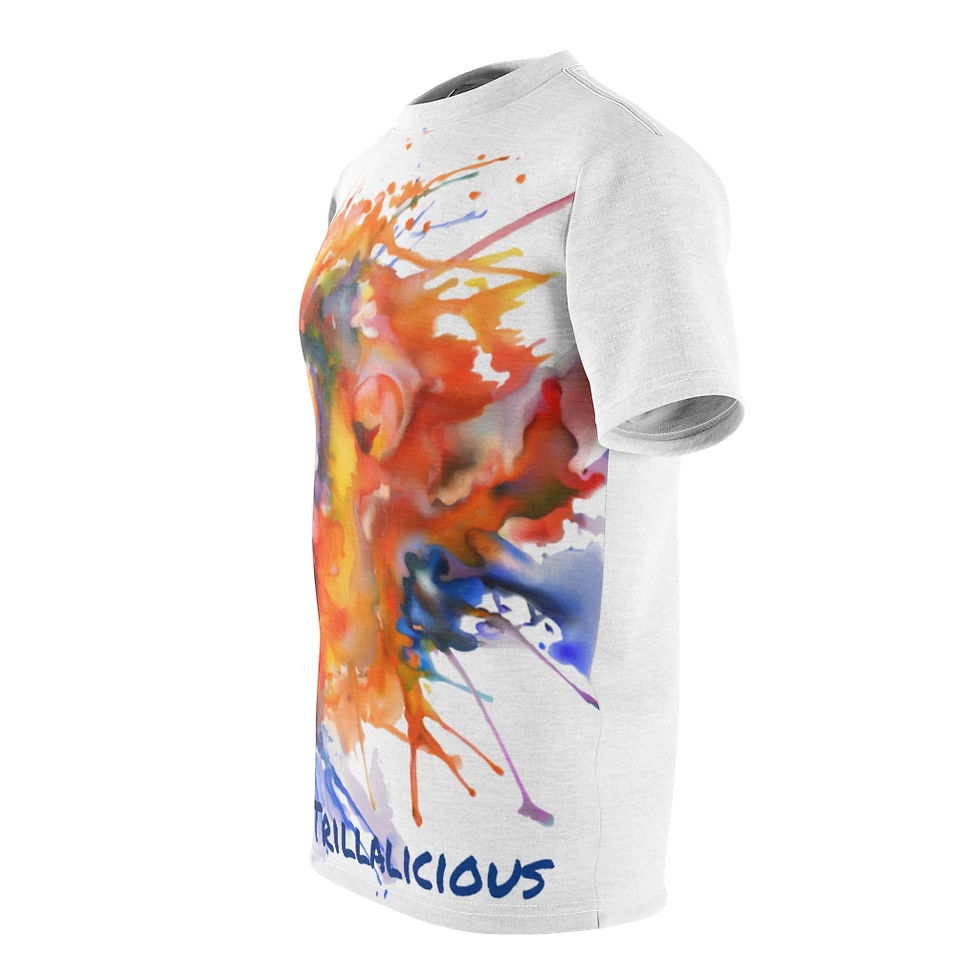 Thumbnail: Trillalicious Colorful Lion Head Graphic Designer Men's AOP Cut & Sew Tee