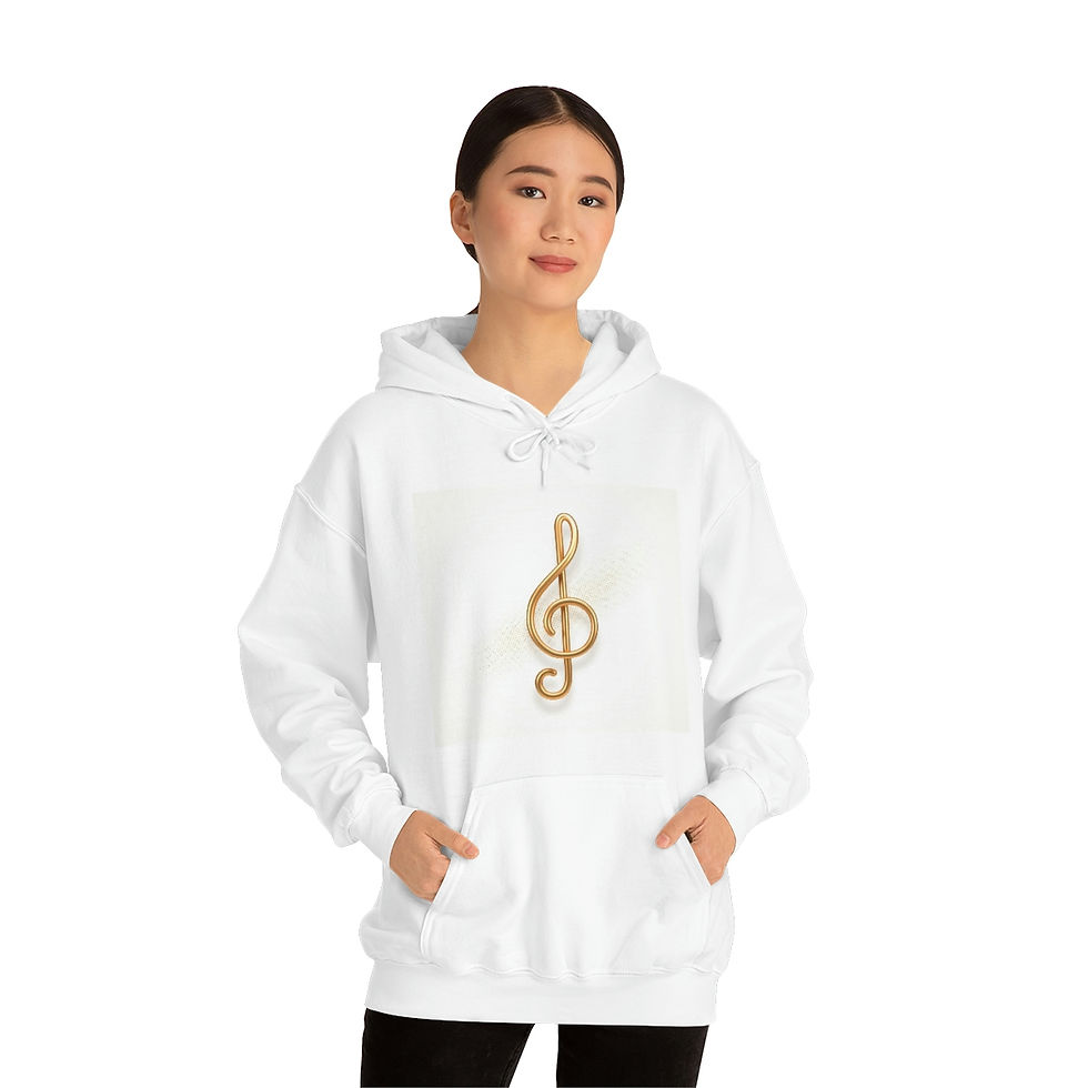 Thumbnail: Music Note Unisex Heavy Blend™ Graphic Hooded Sweatshirt