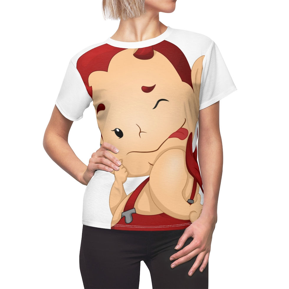 Thumbnail: Little Man Graphic Women's AOP Cut & Sew Tee
