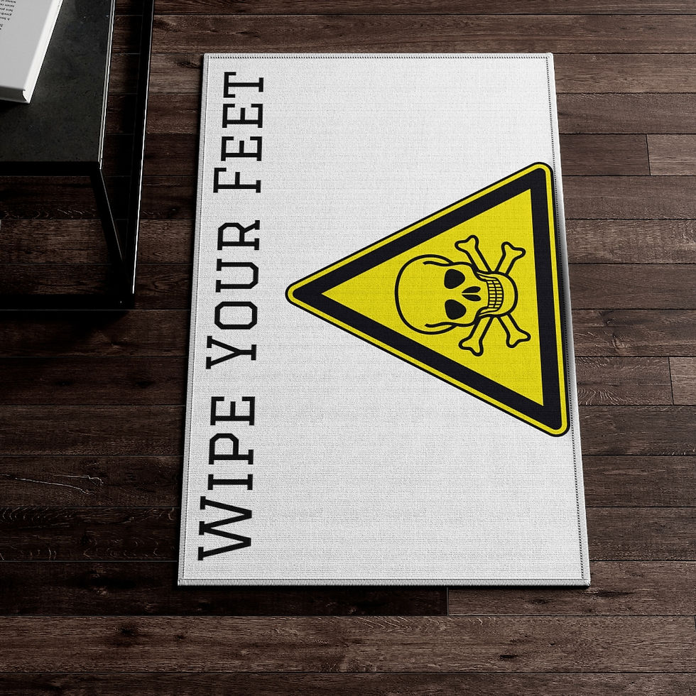 Thumbnail: Wipe Your Feet Caution Dornier Rug