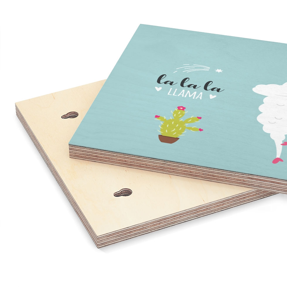 Thumbnail: Llama Wood Canvas