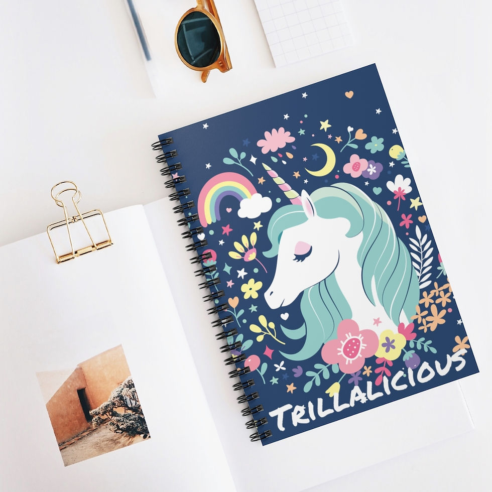 Thumbnail: Trillalicious Unicorn Spiral Notebook - Ruled Line