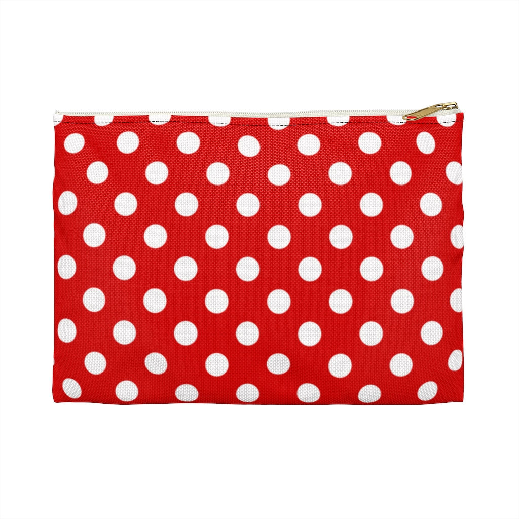Red Polka Dot Accessory Pouch