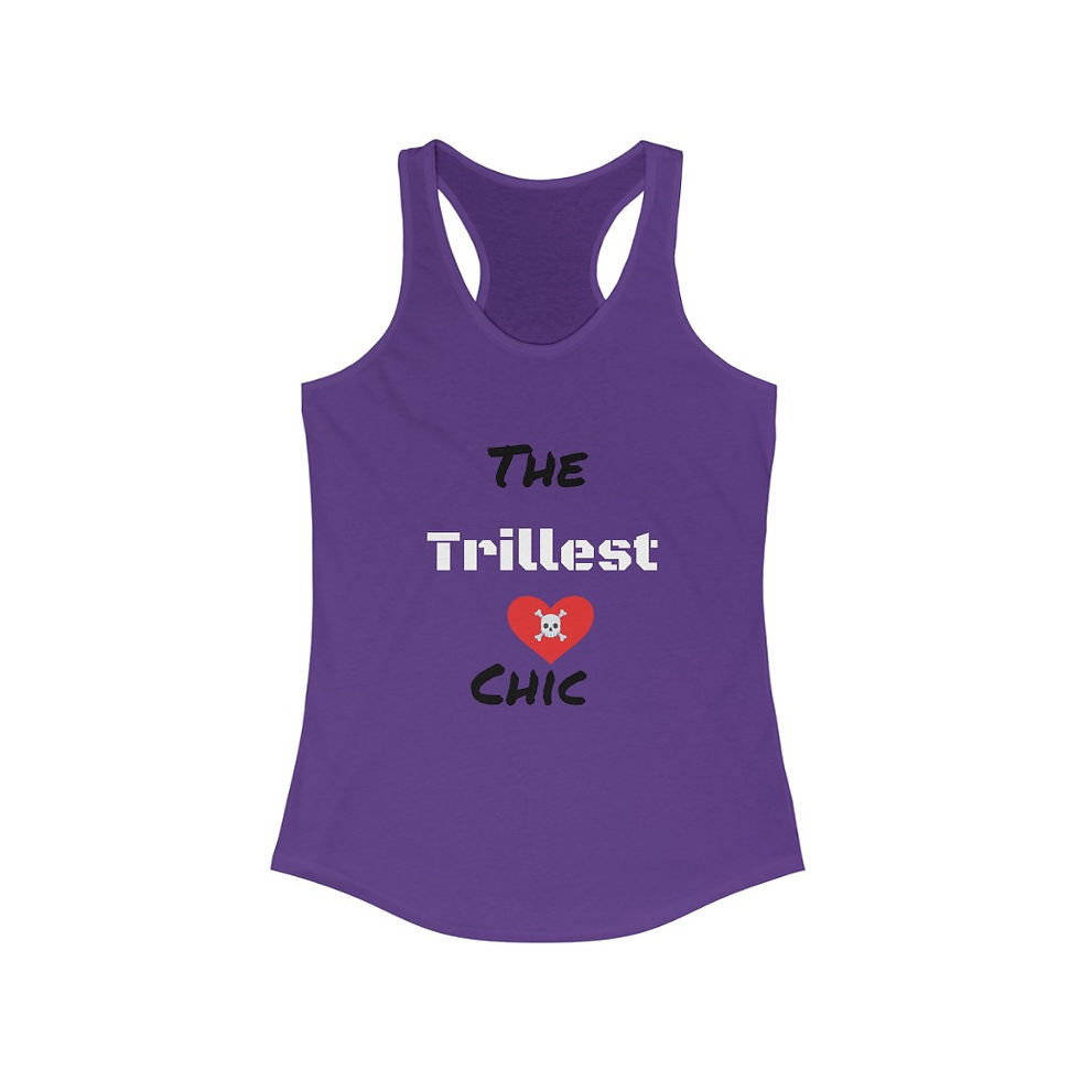 Thumbnail: The Trillest Chic Killer Heart Logo Graphic Women's Ideal Racerback Tank