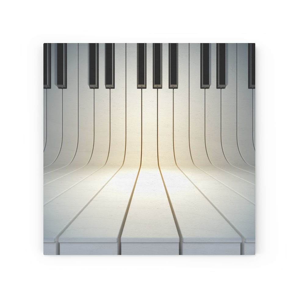 Piano Keys Wood Canvas