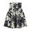 Thumbnail: Black Floral Print Women's Skater Skirt