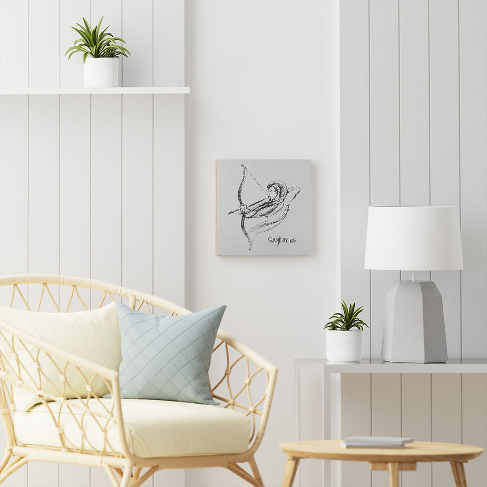 Thumbnail: Sagitarius Zodiac Wood Canvas