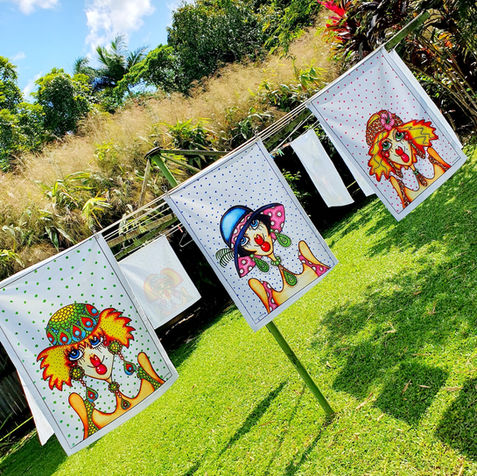 Divas on washing line