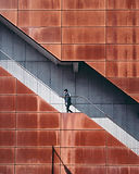Man Walking Up Stairs
