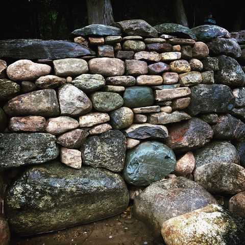 Drystone work from Noisy River stone done  by ADL stonework dry stone waller in Ontario Andre Lemieux