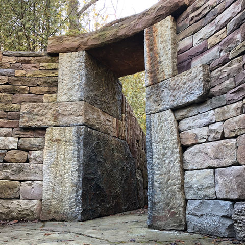 Dry stone doorway by ADL stonework dry stone waller in Ontario Andre Lemieux