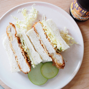 Pork katsu mustard apple & cabbage sando