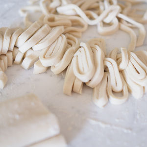 Homemade udon noodles