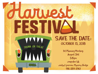 Harvest Festival Organizational Meeting this Friday!