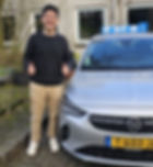 Jongen geslaagd Rijschool B&B