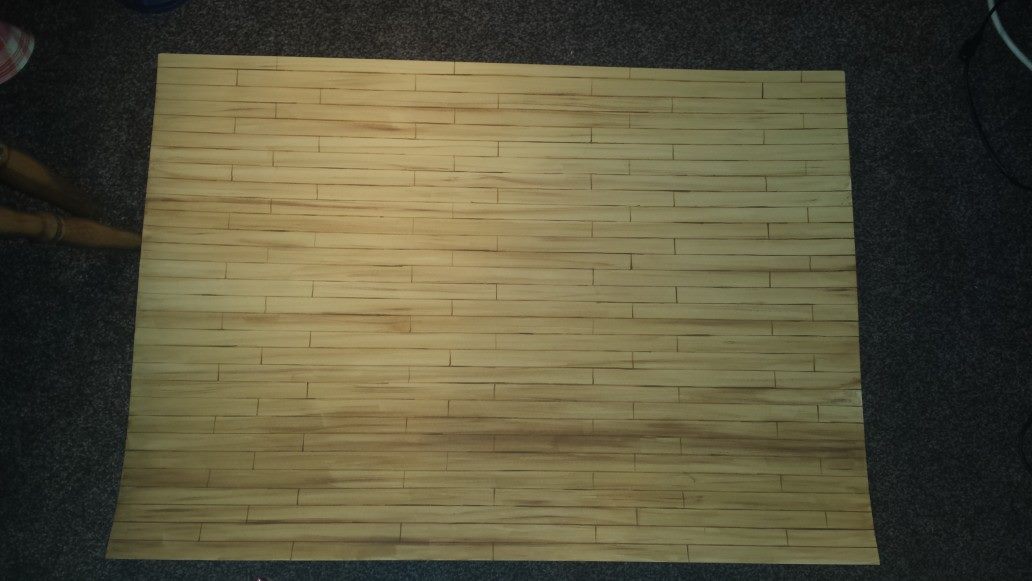 Marking out the wooden panels