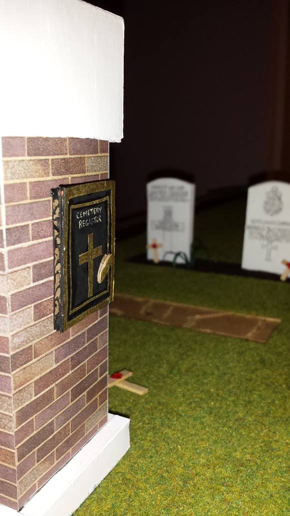Cemetery Register mounted on column