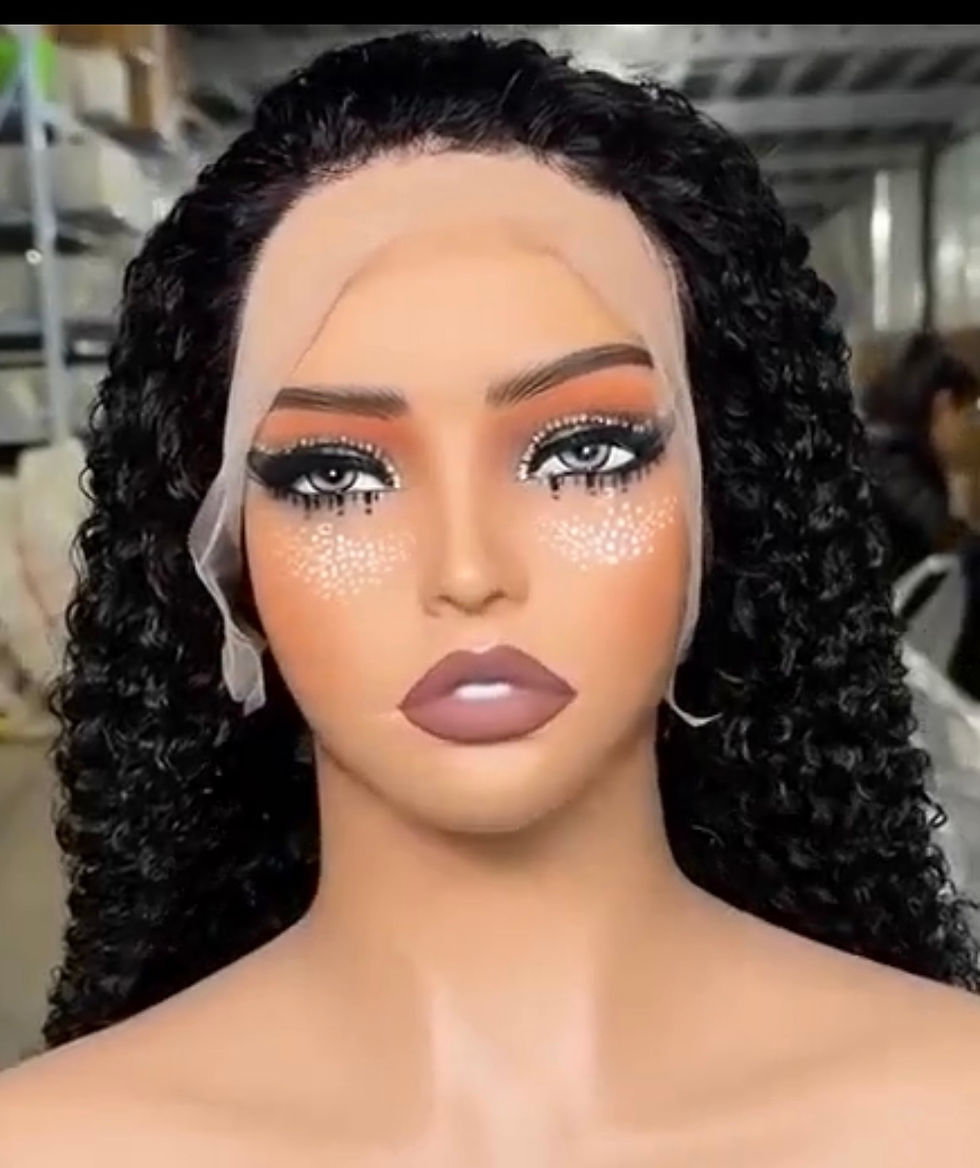 Thumbnail: 13*4 transparent lace wig  210% kinky curly 