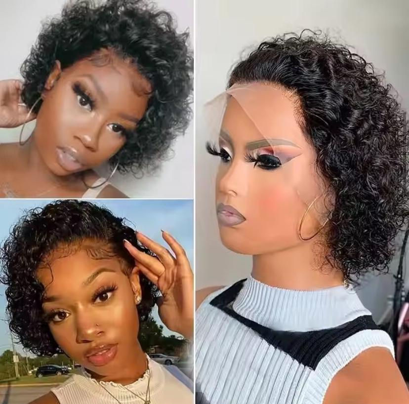 Thumbnail: Curly short cuts 100% human hair 
