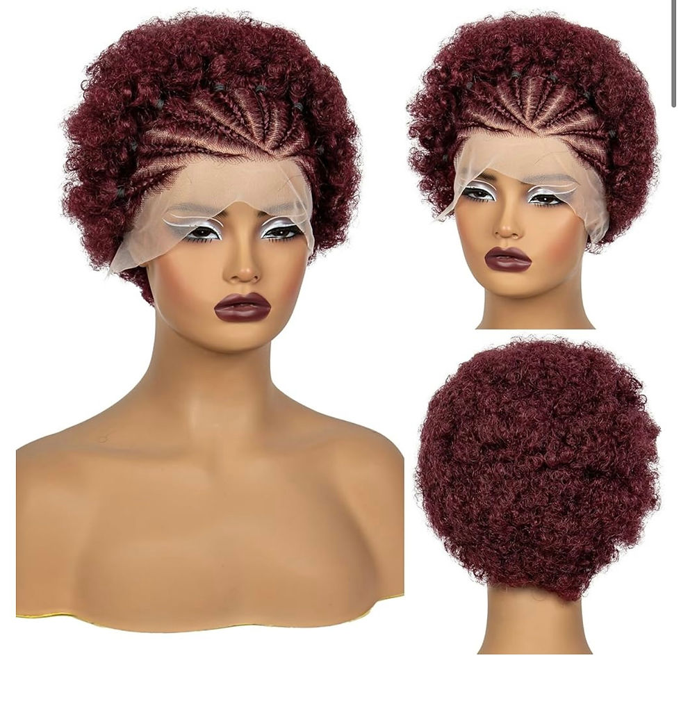 Thumbnail: 13x4 Transparent Lace Braided Wig - 100% Human Hair