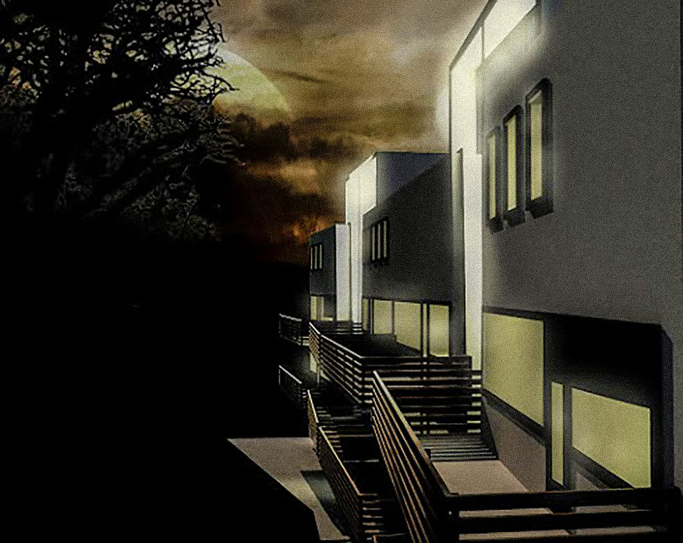 Sustainable Livinghouses in Moonlight