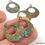 Thumbnail: 10 pcs Circle earring brass charms Turquoise aged green patina309